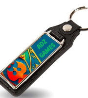 50 x 18 mm aluminium keyring insert