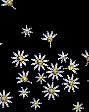 White daisy rhinestud design (pack of 5)