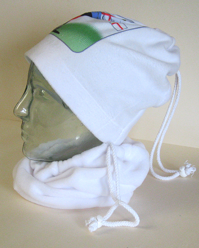 Beanie hat/neckwarmer white