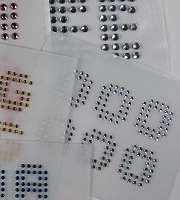 Alphabet sheet small rhinestones