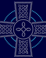Celtic cross rhinestud design (pack of 5)