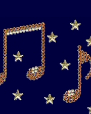 Musical Notes rhinestud design (pack of 20)