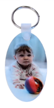 Unisub aluminium keyring oval